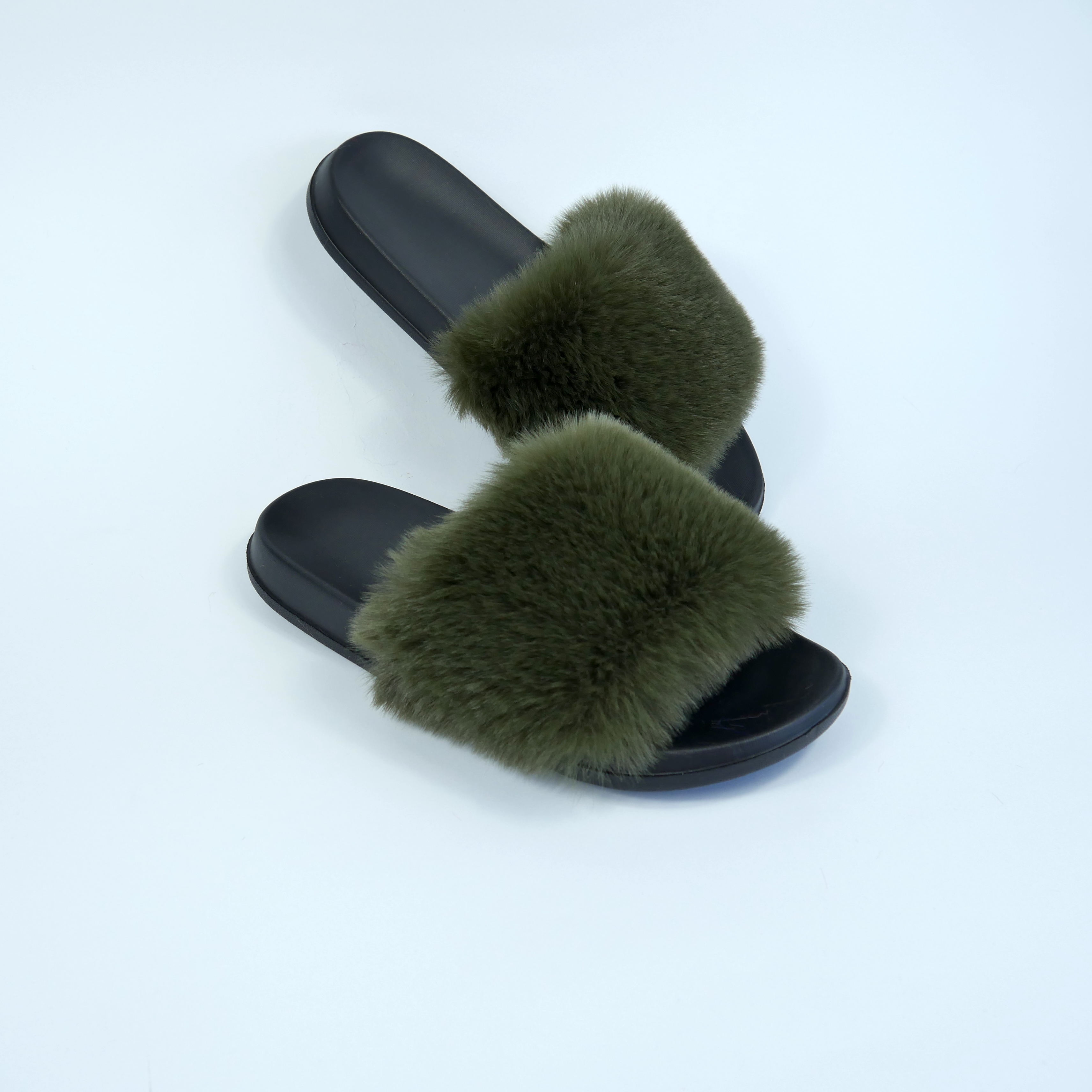 Женские уличные тапочки на резиновой подошве, зеленые