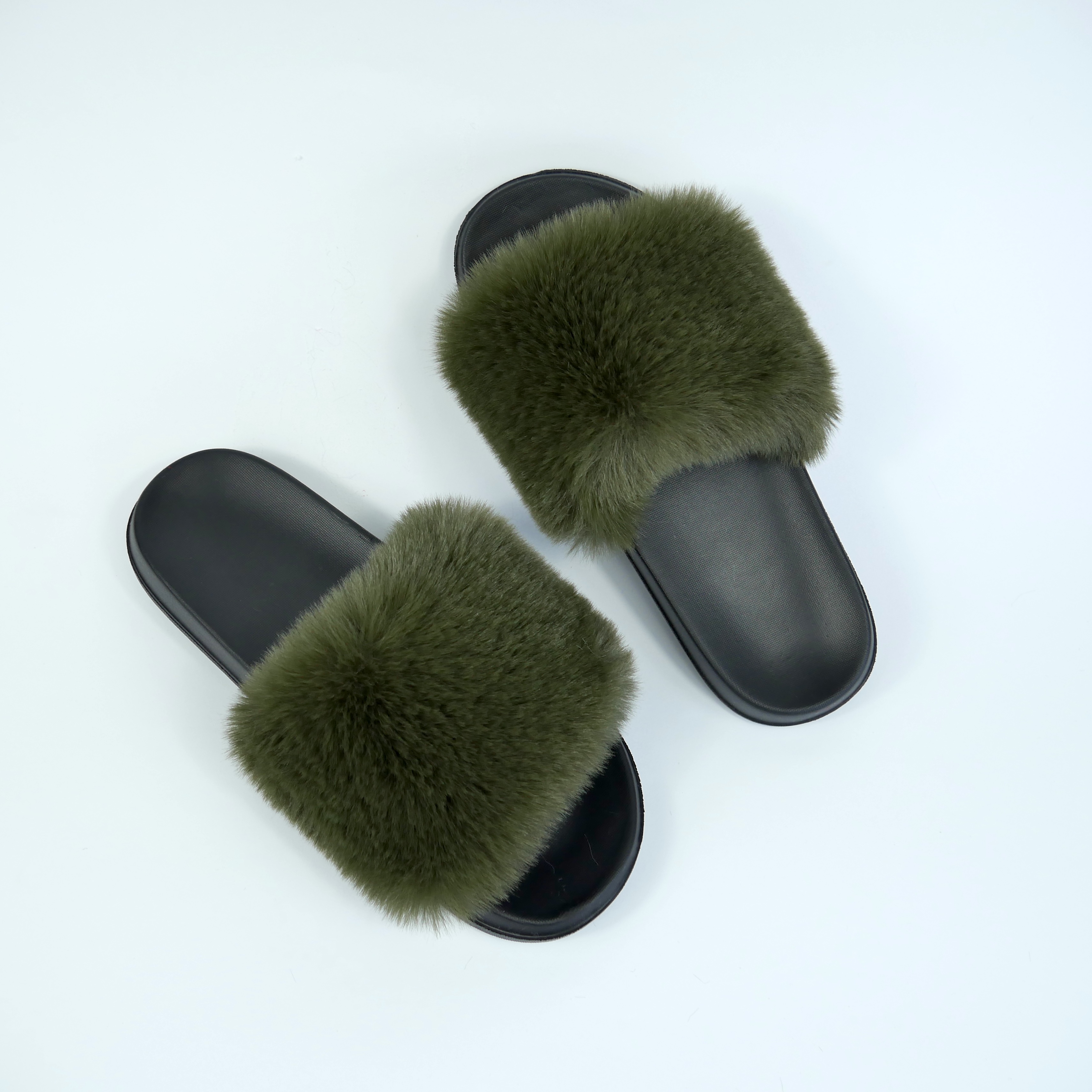 Женские уличные тапочки на резиновой подошве, зеленые