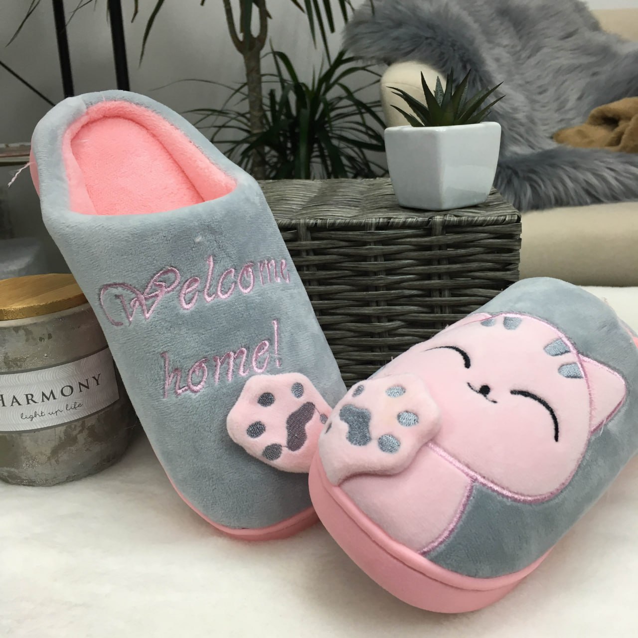 Жіночі домашні капці Welcome Home сірі