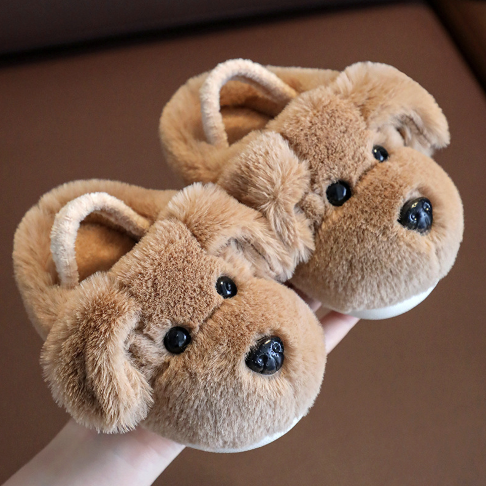 Дитячі теплі зимові тапулі “Funny Doggy” м’які пухнасті у вигляді собачки