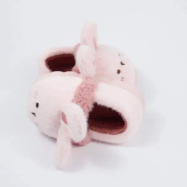 Дитячі зимові тапулі “Fluffy Bunny” м’які теплі із вушками зайчика