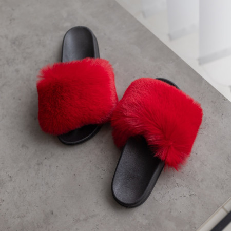 Жіночі тапочки для вулиці, червоні — на резиновій підошві