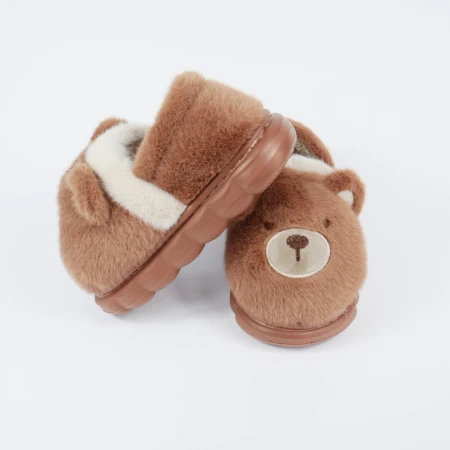 Дитячі зимові тапулі “Cute Bear” пухнасті у вигляді ведмедика