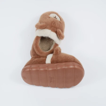 Дитячі зимові тапулі “Cute Bear” пухнасті у вигляді ведмедика