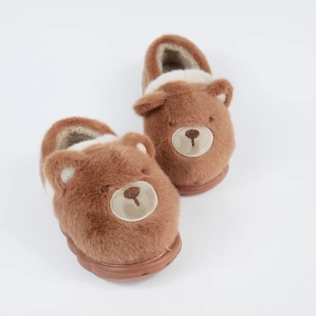 Дитячі зимові тапулі “Cute Bear” пухнасті у вигляді ведмедика