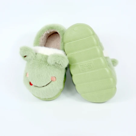 Дитячі теплі тапулі “Happy Frog” теплі м’які у вигляді жабки