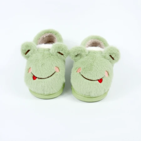 Дитячі теплі тапулі “Happy Frog” теплі м’які у вигляді жабки