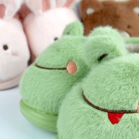 Дитячі теплі тапулі “Happy Frog” теплі м’які у вигляді жабки