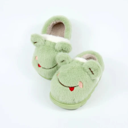 Дитячі теплі тапулі “Happy Frog” теплі м’які у вигляді жабки