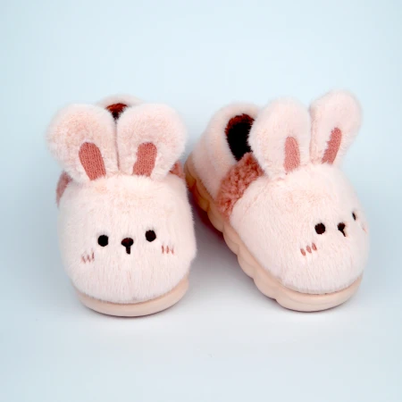 Дитячі зимові тапулі “Fluffy Bunny” м’які теплі із вушками зайчика