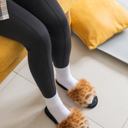 Жіночі домашні капці Halluci з хутра Руда лисичка