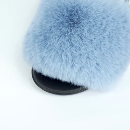 Жіночі тапочки для вулиці, блакитний колір — на резиновій підошві