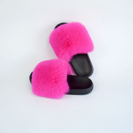 Женские тапочки для улицы, малиновый цвет — на резиновой подошве