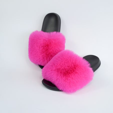 Женские тапочки для улицы, малиновый цвет — на резиновой подошве