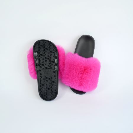 Женские тапочки для улицы, малиновый цвет — на резиновой подошве