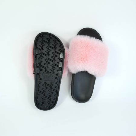 Жіночі тапочки для вулиці, рожевий колір — на резиновій підошві